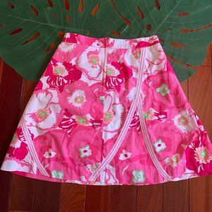 Lilly Pulitzer Pink Floral Skirt